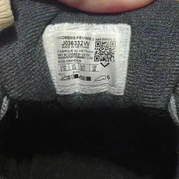 EUC Merrell MOAB 3 blue gray wide width hiking shoes‎ women's 8 - Picture 6 of 7